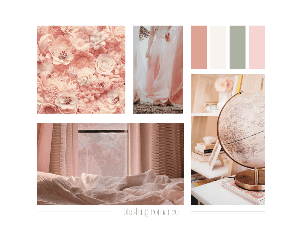 Pink Color Palette Blushing Romance