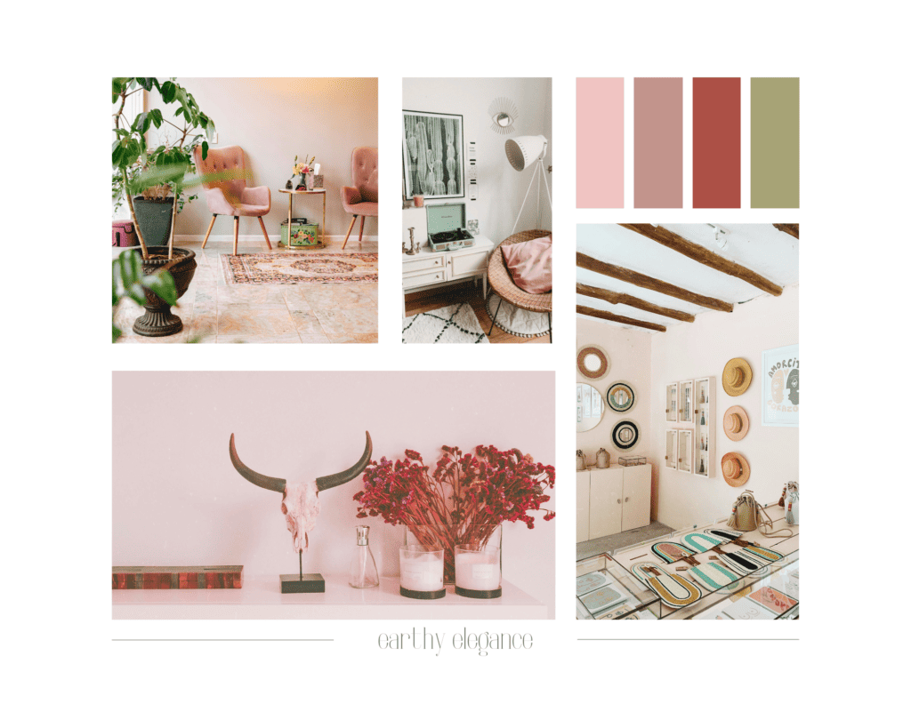 Pink Color Palette Earthy Elegance