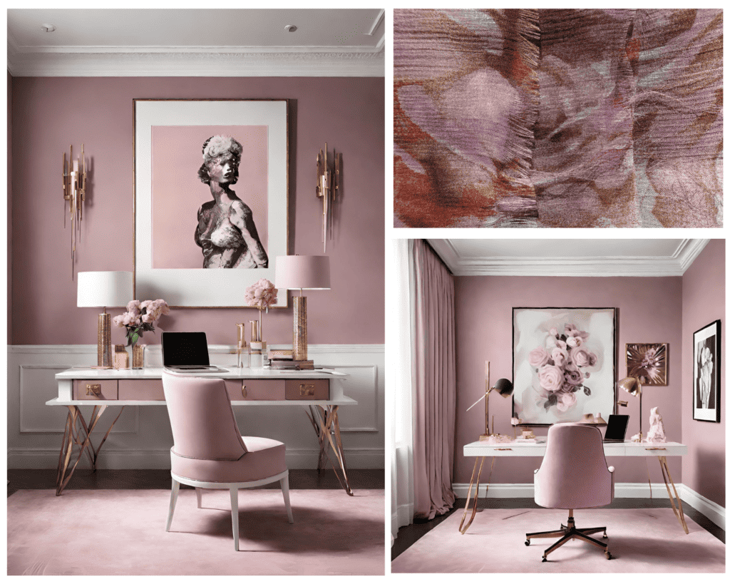 Sophisticated Mauve Color Palette for the Home Office