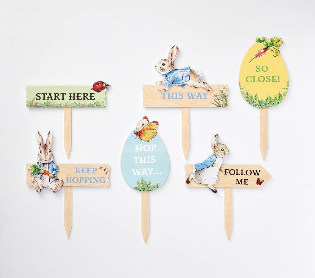 creative ways to decorate for Easter - Easter egg hunting signs