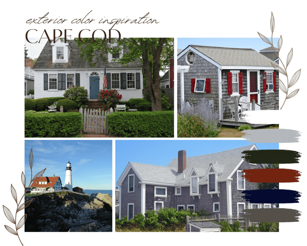 Cape Cod Exterior Color Palette Inspiration