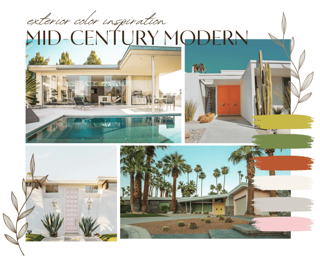 Mid-century Modern Exterior Color Palette Inspiration