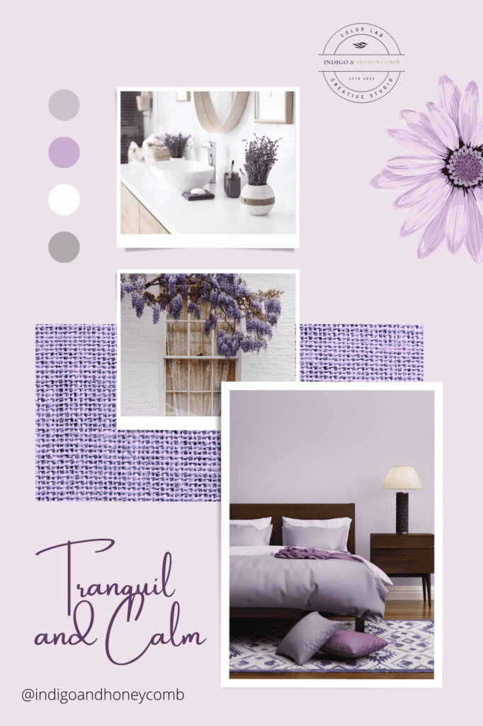 Lovely Lavender - tranquil and calm color palette mood board