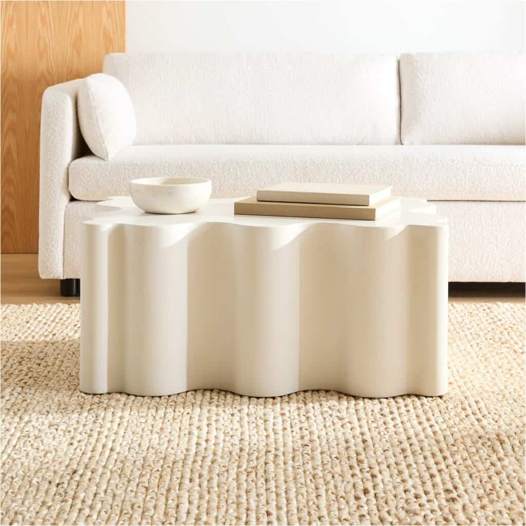 2024 Interior Design Trends - Curves and Organic Shapes - Cloud Coffee Table by West Elm