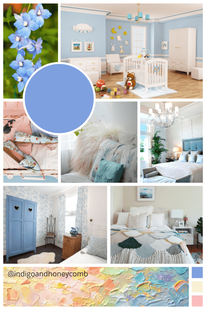 Delphine Blue Delicate Pastels Moodboard