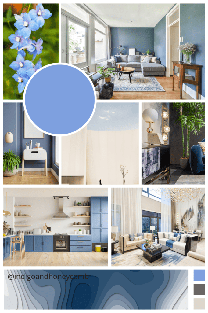 Delphine Blue Modern Elegance mood board