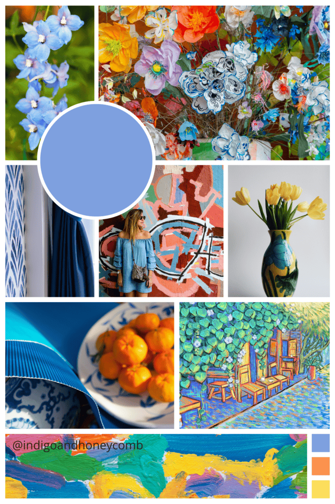 Delphine Blue Sunshine Brights mood board