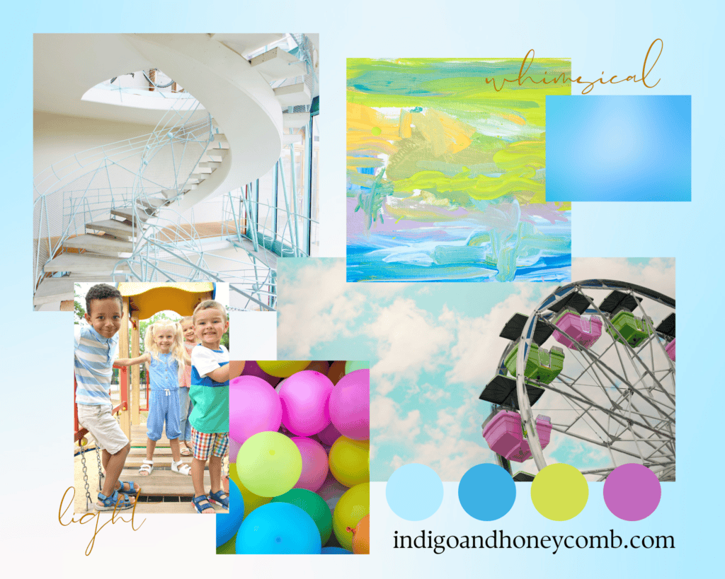 Designing with Blue - Whimsical Delights blue mood board