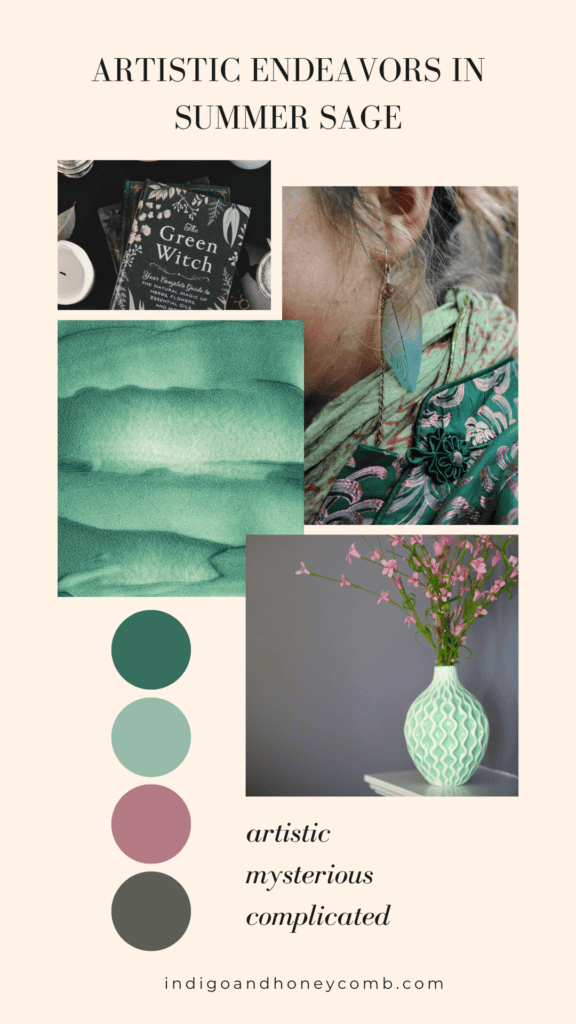 Summer Sage green color Artistic Endeavors Moodboard