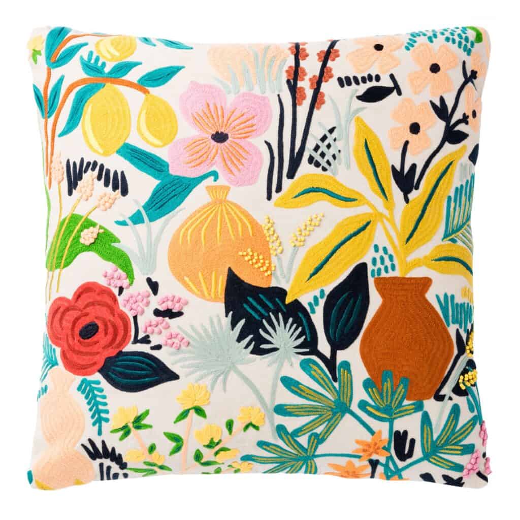 my summer essentials - Rifle Paper Co and Loloi Tropical Botanicals Throw Pillows