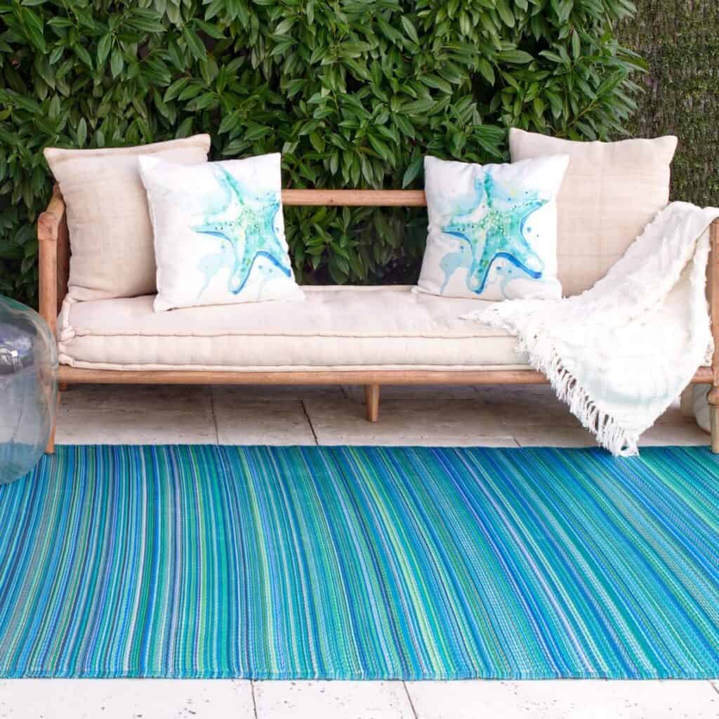 my summer essentials - indoor-outdoor rug by Fab Habitat