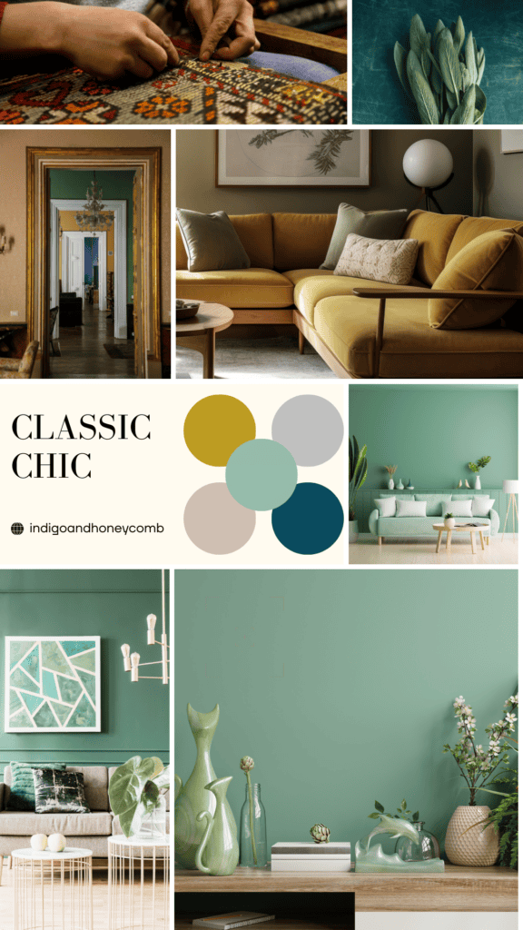 Summer Sage Classic Chic moodboard