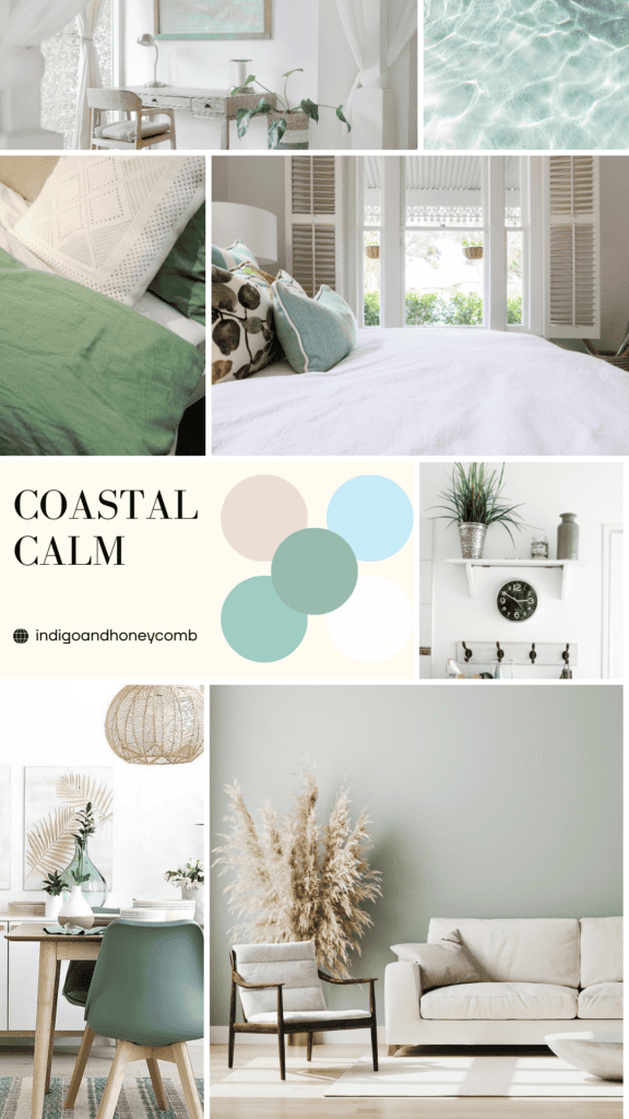 Summer Sage Coastal Calm moodboard