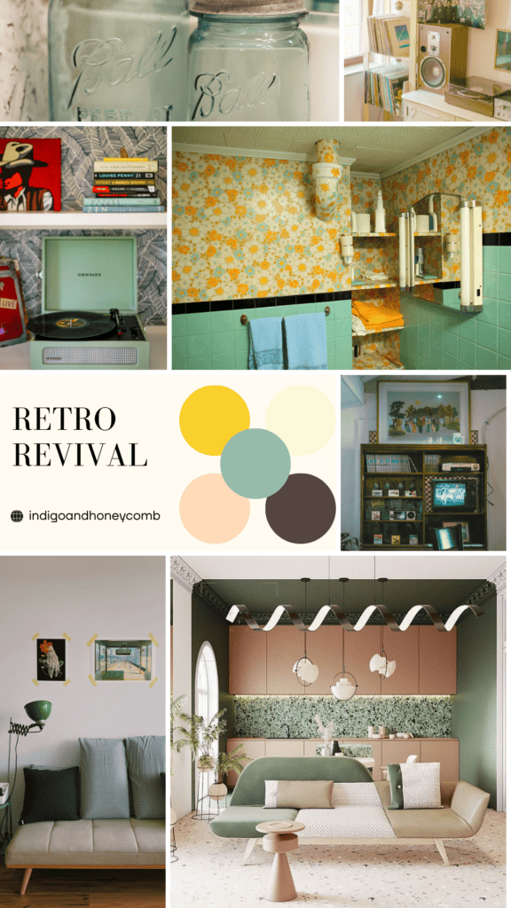 Summer Sage Retro Revival moodboard