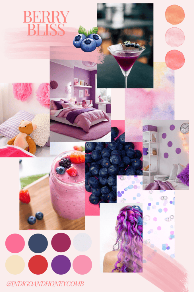 dopamine decor berry bliss moodboard