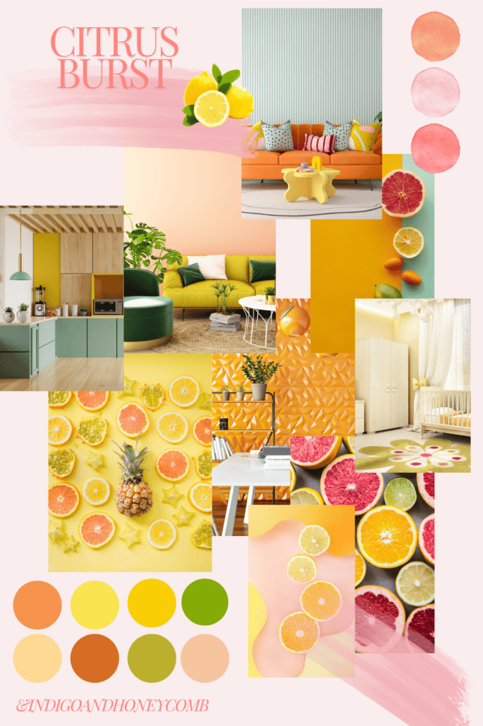 dopamine decor citrus burst moodboard