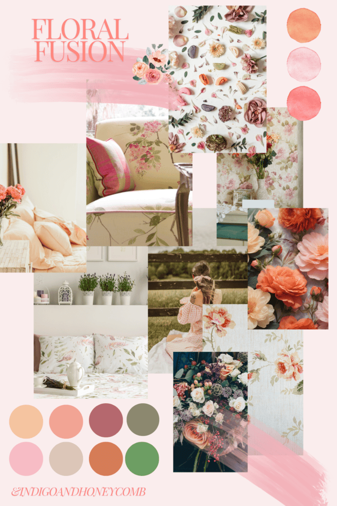 dopamine decor floral fusion moodboard