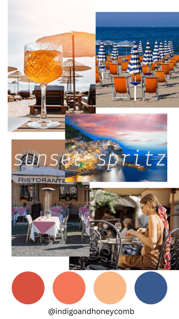 Tomato Girl Summer - Sunset Spritz moodboard