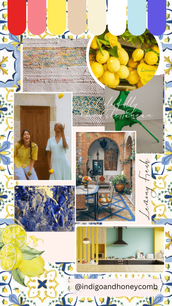 Mediterranean Revival Lemony Fresh moodboard