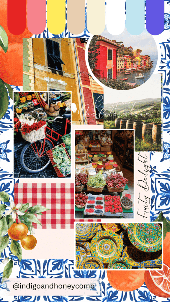 Mediterranean Revival Fruity Delight moodboard