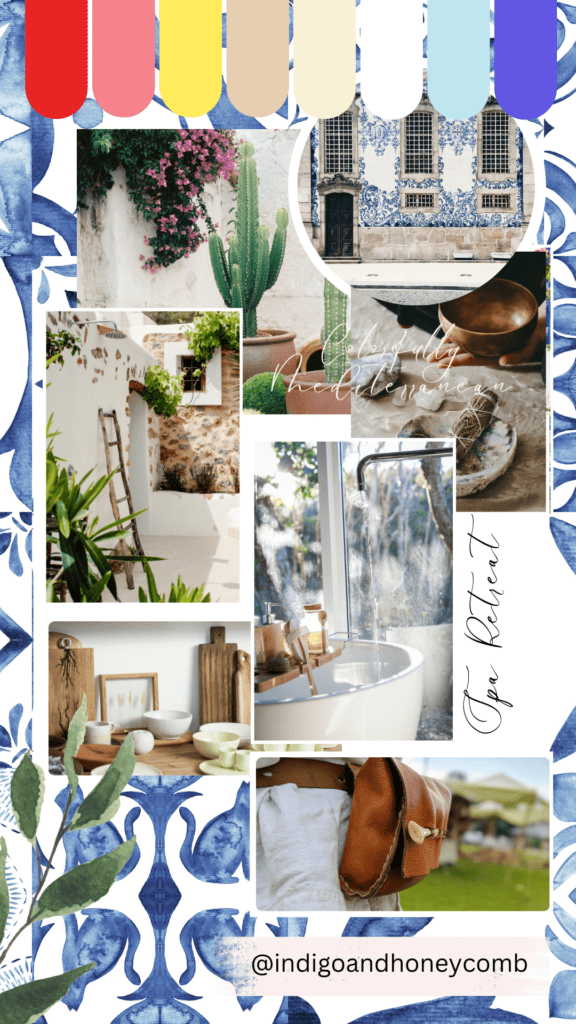 Mediterranean Revival Spa Retreat moodboard