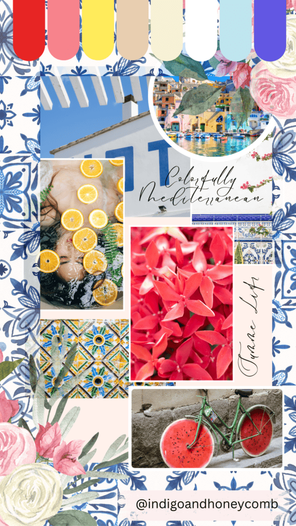 Mediterranean Revival Summer Life moodboard