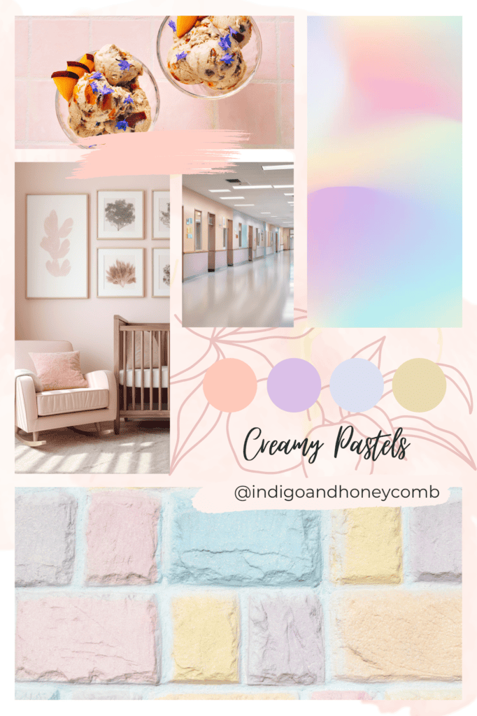 Peaches 'n' Cream Creamy Pastels moodboard