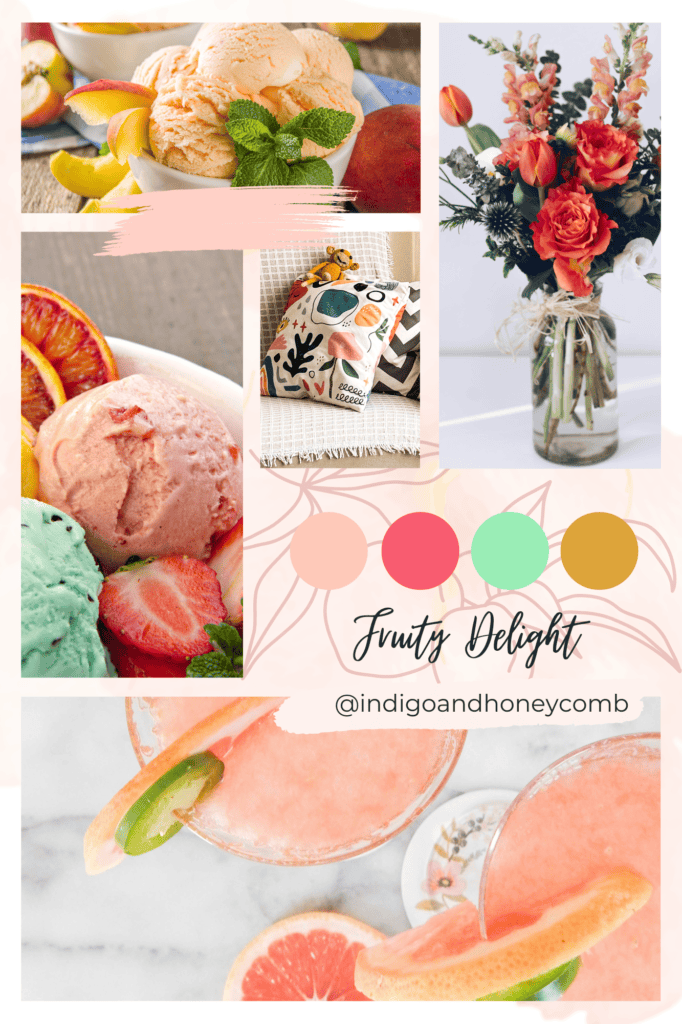 Peaches 'n' Cream Fruity Delight moodboard