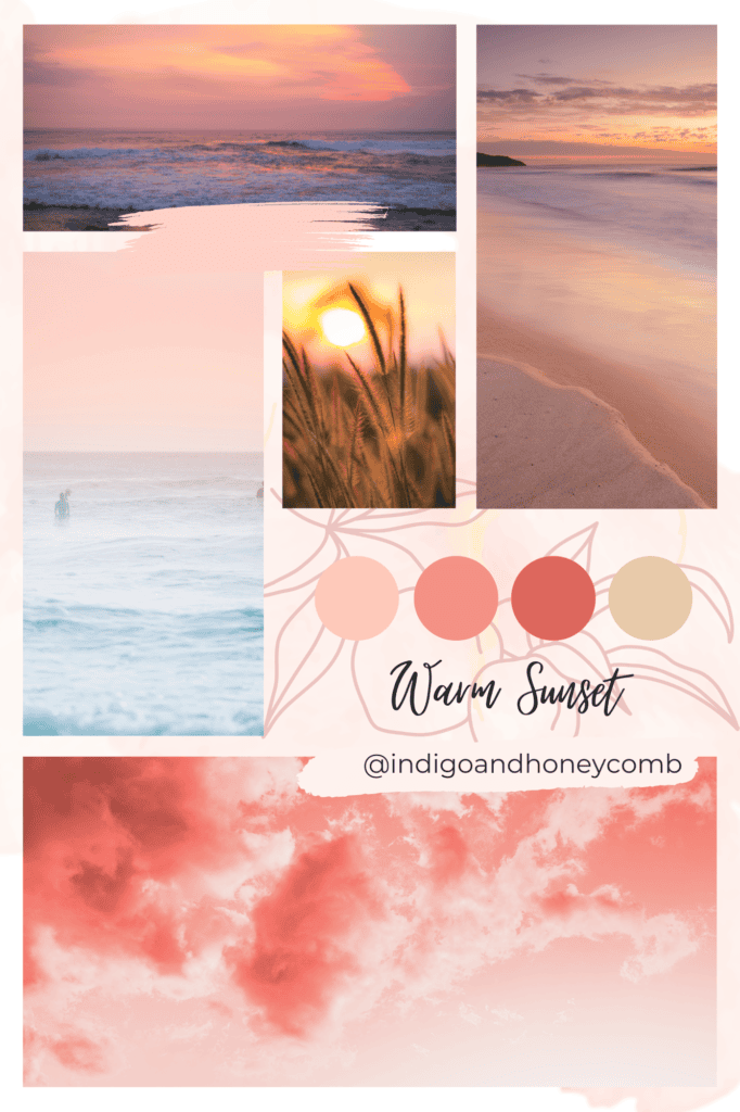 Peaches 'n' Cream Warm Sunset moodboard