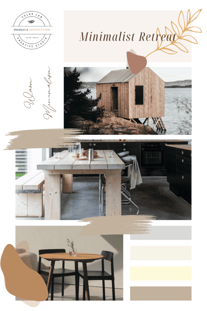 Warm Minimalism Minimalist Retreat mood board