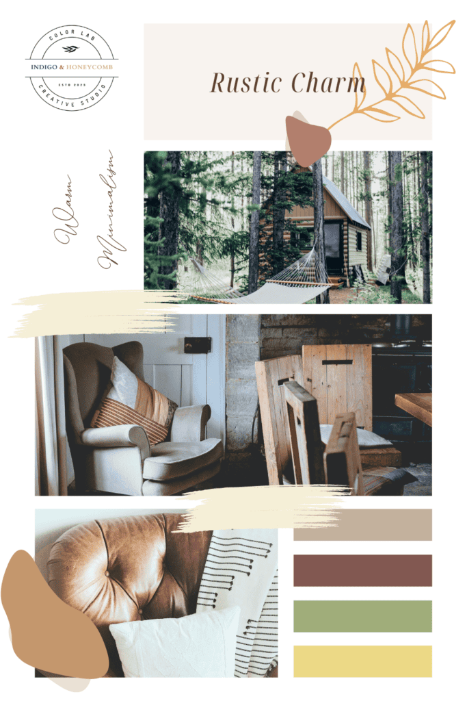 Warm Minimalism Rustic Charm mood board