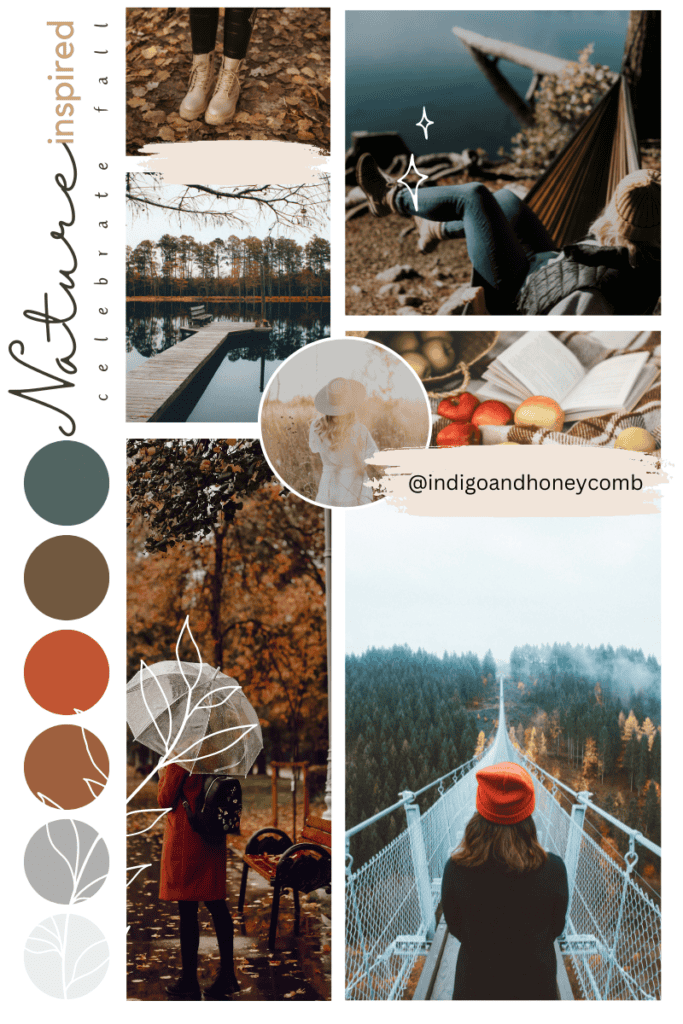 Celebrating Fall Nature Inspired moodboard