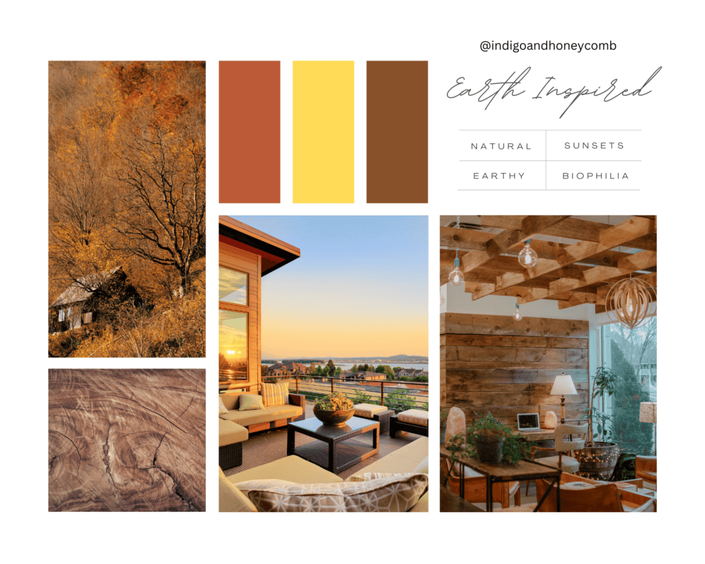 Earth Inspired 2024 Trends Mood Board