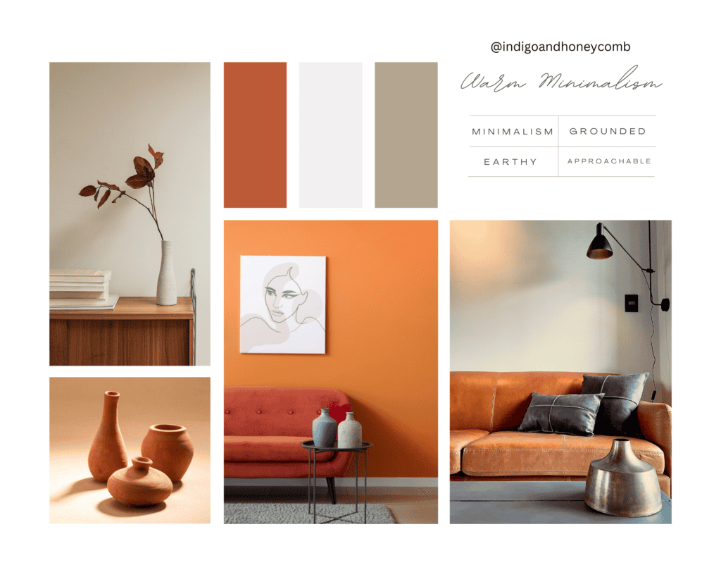 Warm Minimalism 2024 Trends Mood Board