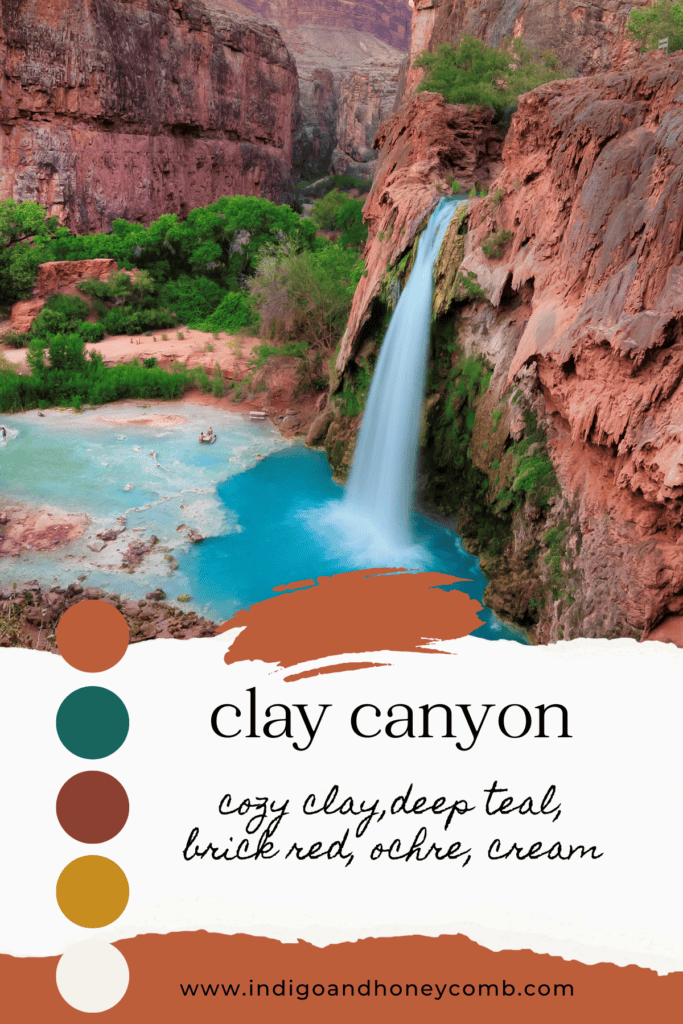 October color of the month Cozy Clay clay canyon color palette