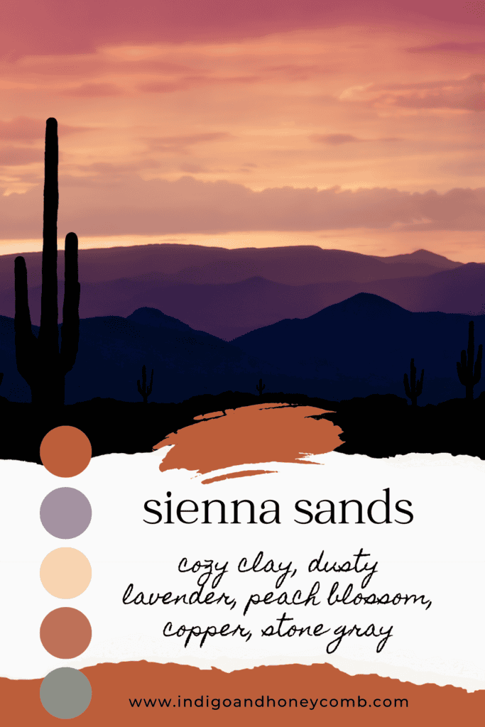 October color of the month Cozy Clay Sienna sands color palette