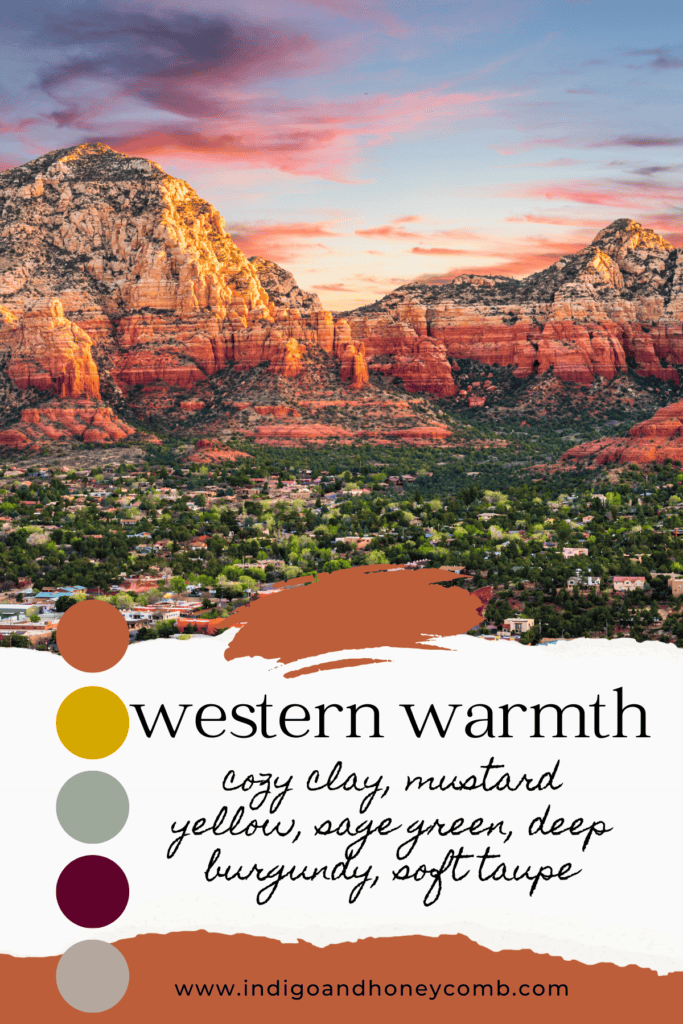 October color of the month Cozy Clay  western warmth color palette