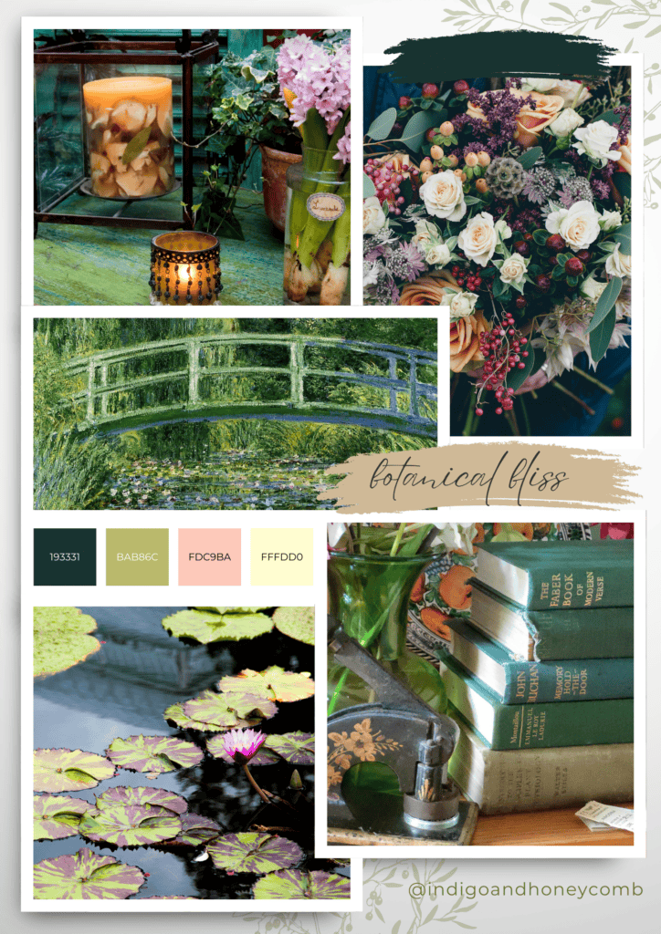 Forest Veil Botanical Bliss moodboard