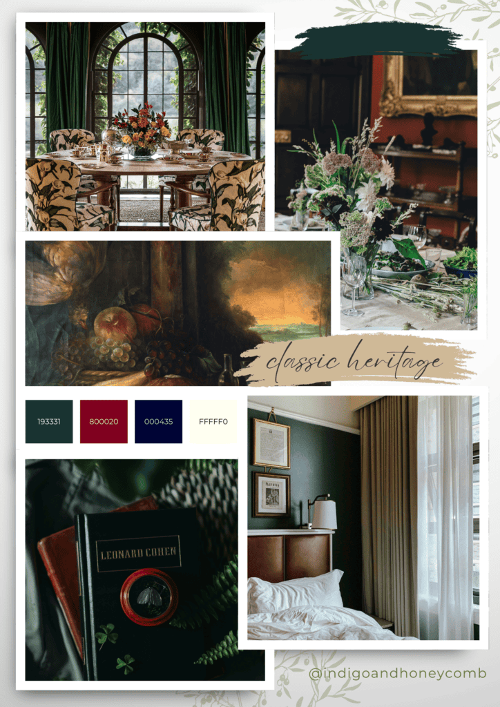 Forest Veil Classic Heritage moodboard