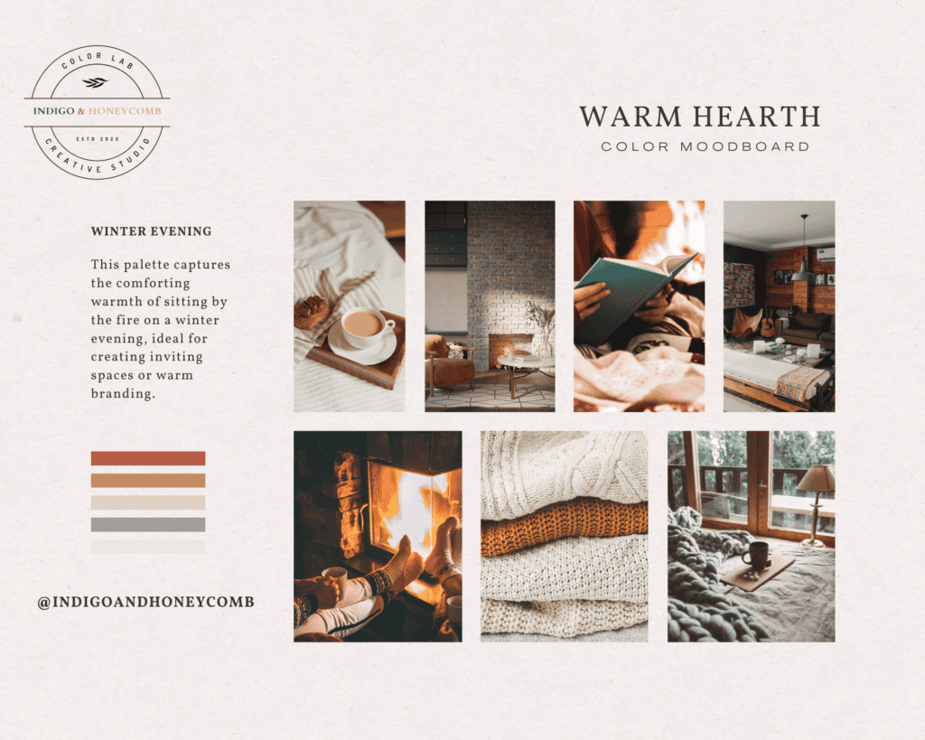 winter color palettes - Warm Hearth