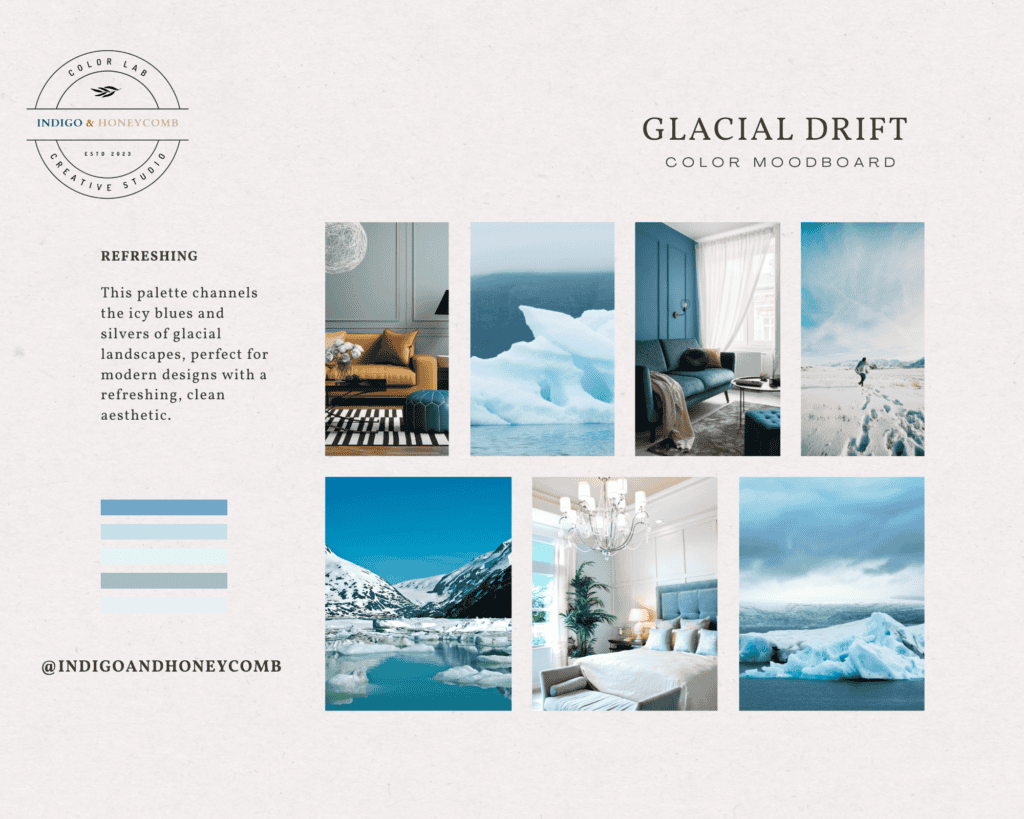 winter color palettes - Glacial Drift