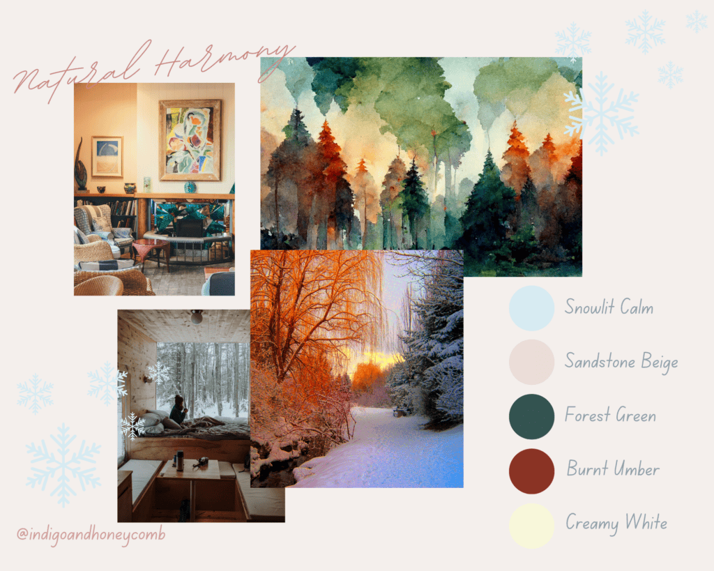 Natural Harmony - Snowlit Calm soft blue color palette