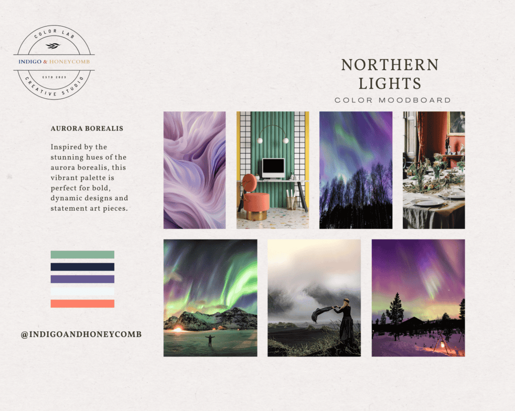 winter color palettes - Northern Lights