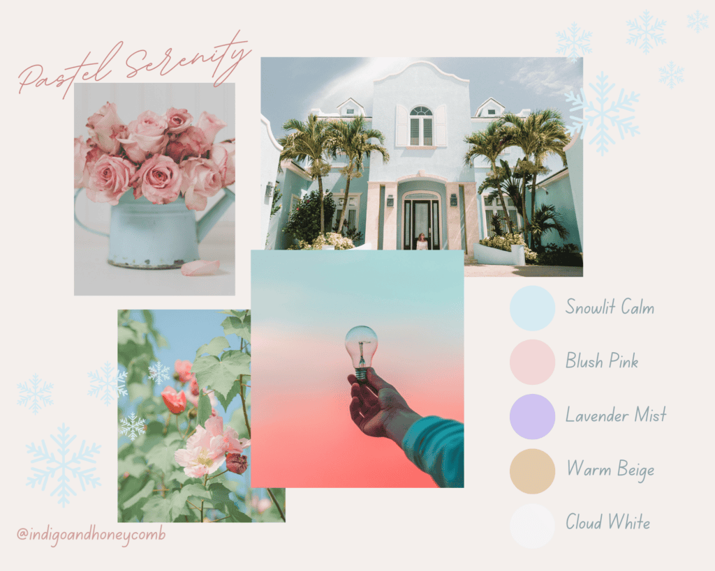 Pastel Serenity - Snowlit Calm soft blue color palette