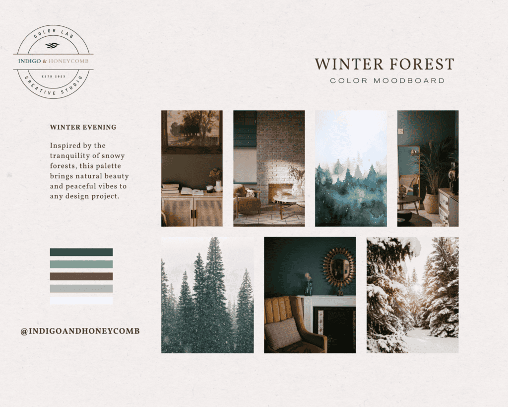 winter color palettes - Winter Forest