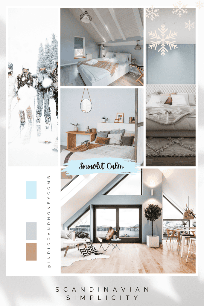 Scandinavian Simplicity - Snowlit Calm soft blue color design style