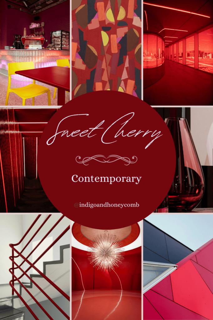 Sweet Cherry red color Contemporary mood board